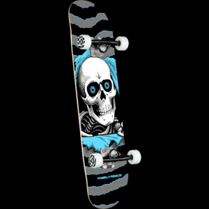 Powell Peralta Ripper Complete Skateboard 7.75" off silver light blue